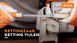 Ketting vijlen  STIHL Kettingzagen [upl. by Oranneg]