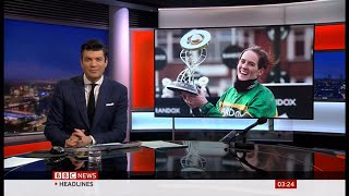 Rachael Blackmore  first female jockey to win The Grand National UK  BBC News  11th April 2021 [upl. by Hsu]