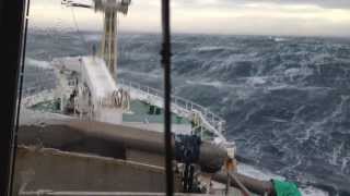 Scottish Pelagic Fishing Vessel in North Sea Storm [upl. by Liponis189]