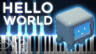 louie zong · hello world  LyricWulf Piano Tutorial on Synthesia [upl. by Jeu720]