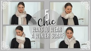 How to Wear a Winter Scarf 5 different ways  Fashion Over 40 [upl. by Leroy278]