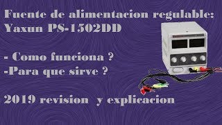 Fuente de alimentacion regulable Yaxun PS1502DD  Como funciona y para que sirve [upl. by Eidroj]