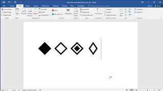 How to insert geometry diamond shape symbols in Word [upl. by Cristionna]