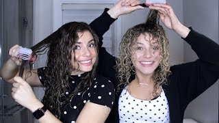 SEESTER CURLY HAIR ROUTINE USING THE DENMAN BRUSH [upl. by Akisej]