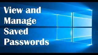 1 MIN TECH TIPS View and manage saved passwords in Windows 10 [upl. by Adams72]