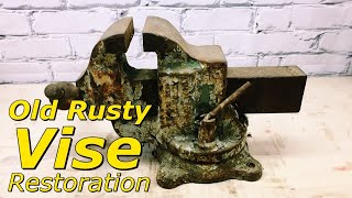 Vise Restoration  Bench Vise Restoration  Rusty Vise [upl. by Llesirg]