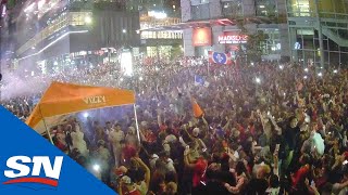 Canadiens Fans React To Artturi Lehkonen’s Overtime Winner Outside The Bell Centre [upl. by Ethben]