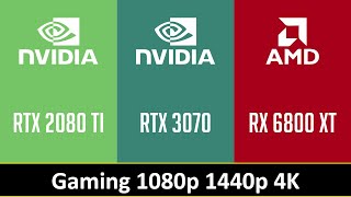 RTX 2080 TI vs RTX 3070 vs RX 6800 XT [upl. by Revert]