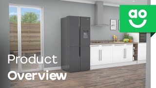 Hisense American Fridge Freezer RQ560N4WB1 Product Overview  aocom [upl. by Ahsotal]