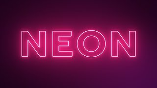 Neon Text Effect  After Effects Tutorial Free Project [upl. by Ainafetse972]