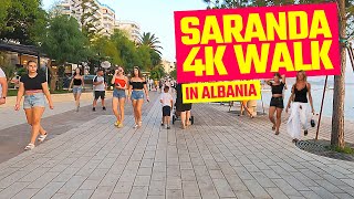 Saranda Promenade  Summer Walk  4K [upl. by Atterrol]