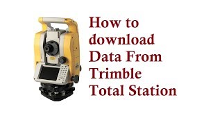 Trimble Total Station Data Transfer using Pendrive  M3 Total Station [upl. by Antipus215]