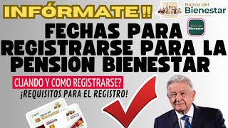 Registro para la pensión Bienestar trámite BancoDelBienestar [upl. by Hedi]