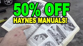 50 Off Haynes Manuals [upl. by Neeuq644]