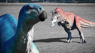 Disney Carnotaurus Vs Iguanodon REMATCH 🌍 Jurassic Park Evolution [upl. by Alleul]