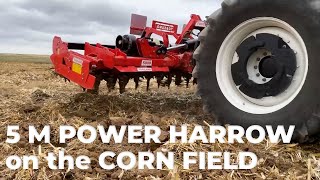 TOSCANO 5 M POWER HARROW on the CORN FIELD [upl. by Leacock]