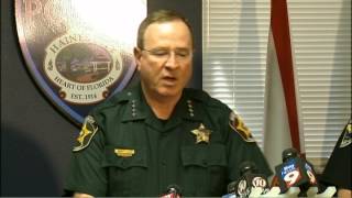 Fla sheriffs heated response to reporters question about gunfight comment [upl. by Aidua]