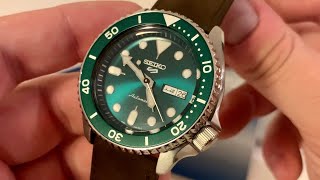 Seiko 5 Sports Green Dial 5KX SRPD61K1  Watch Review [upl. by Ilah634]