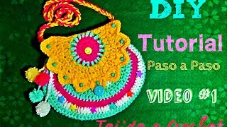 BOLSA TEJIDA A CROCHET PASO A PASO PARA NIÑAS [upl. by Reube]