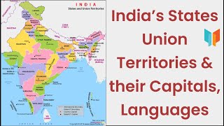 Indias States Union Territories amp their Capitals Languages [upl. by Oibaf]