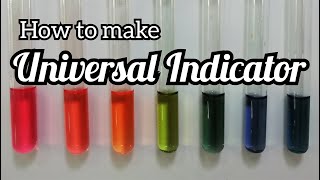 How to make universal indicator  pH solution [upl. by Eerdna]