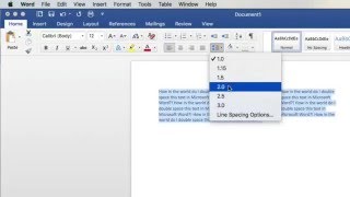 How To Double Space in Microsoft Word [upl. by Eelrebmik]