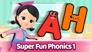 Super Fun Phonics A to H  Alphabet song [upl. by Ylrebmek]