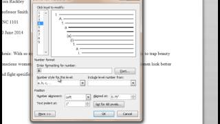 Set Up MLA Style Outlines in MS Word [upl. by Zelde]