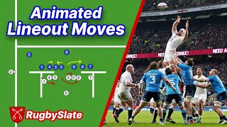 Rugby Lineout Moves  Animated Playbook  RugbySlate [upl. by Holcomb]