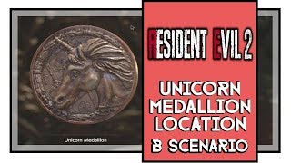 Resident Evil 2 Remake Unicorn Statue Puzzle Solution B SCENARIO 2nd run [upl. by Nauqe]