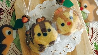 Chip amp Dale icebox cookies！チップのツムツム風クッキーレシピ [upl. by Isadora]