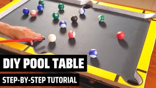 How to make a DIY pool table For beginners [upl. by Elletnahc]