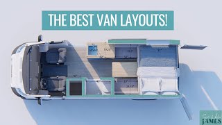 BEST VAN LAYOUTS how to design your van conversion  VAN LIFE BUILD [upl. by Oakie]