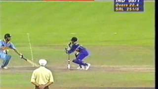 INDIA vs SRI LANKA 1996 WORLD CUP SEMI FINAL EDEN GARDENS KOLKATA IND INNINGS [upl. by Gudrun]