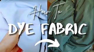 How To Dye Fabric DIY Dyeing Tutorial cotton  naturals [upl. by Aihseyk717]