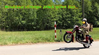 JAWA 350 Ultrasport  559 R testing advanced Libenak power [upl. by Acsisnarf511]