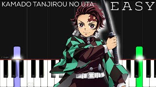 Demon Slayer  Kimetsu no Yaiba Ep19 ED  “Kamado Tanjiro no Uta”  EASY Piano Tutorial [upl. by Seek278]