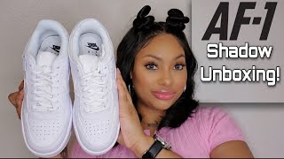 Nike Air Force 1 Shadow Triple White Unboxing  On Feet amp Comparison To Orignal AF1s 2021 [upl. by Risley749]