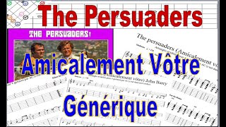 The Persuaders  Amicalement vôtre  Générique Tuto guitare Tabs [upl. by Teri]