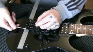 FretFriendcouk  Complete Floyd Rose setup inc intonation  action [upl. by Cyrillus]