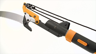 How to use the Fiskars® PowerLever® Extendable Pole Saw amp Pruner 7–14 [upl. by Blinni]