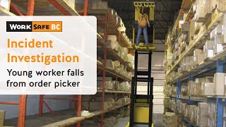 Incident Investigation Young Worker Falls From Forklift  WorkSafeBC [upl. by Mendive]