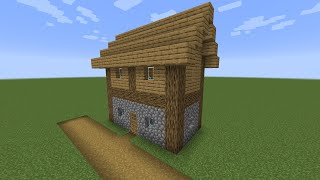 How to build a Minecraft Village Big House 114 plains [upl. by Yelyr116]