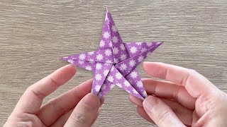 Christmas Star  Easy Origami Star [upl. by Aicxela426]