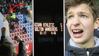 BOTTLES THROWN AT PLAYERS  Wigan vs Bolton Vlog [upl. by Alrich44]