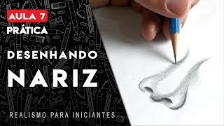 COMO DESENHAR NARIZ  Desenho Realista para Iniciantes [upl. by Coshow]