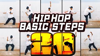 20 HIP HOP STEPS WITH NAMES ヒップホップダンス 基本ステップまとめ 20種類 [upl. by Sarena]