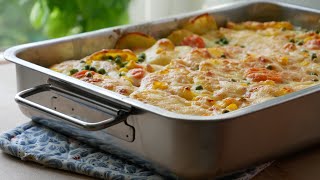 Kartoffel Gemüse Auflauf Rezept  Veggie Potato Bake Recipe  ENG SUBS [upl. by Elleda]