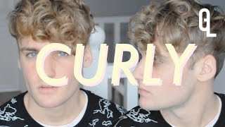 MENS STRAIGHT TO CURLY HAIR TUTORIAL  Georgeous [upl. by Aeslehs]