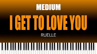 Ruelle – I Get To Love You  MEDIUM Piano Cover [upl. by Kcirrem]